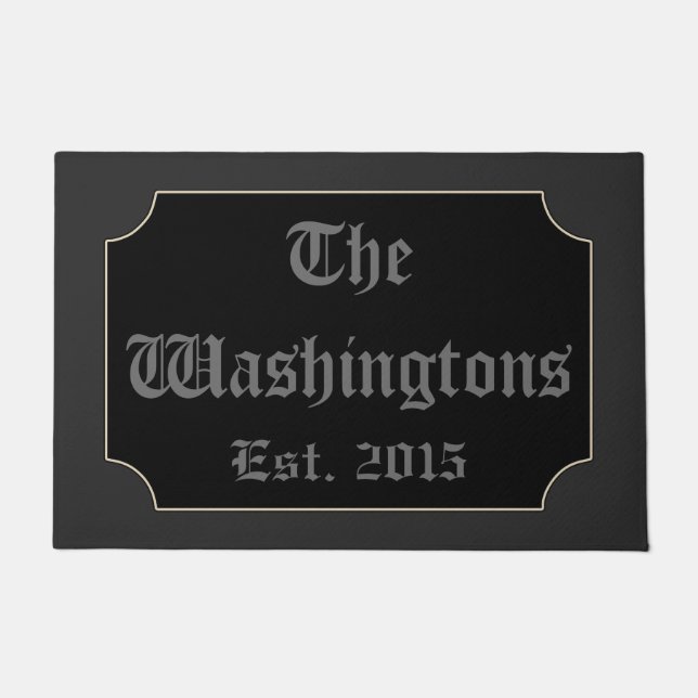 Gothic Halloween Personalized Doormat (Front)