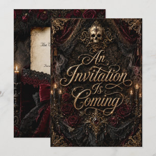 Gothic Halloween Save the Date Invitation
