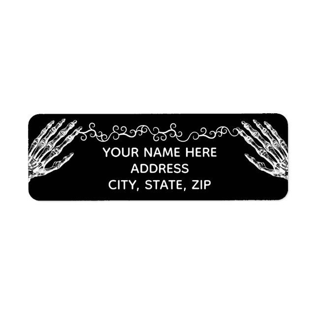 Gothic Halloween skeleton hands (Front)