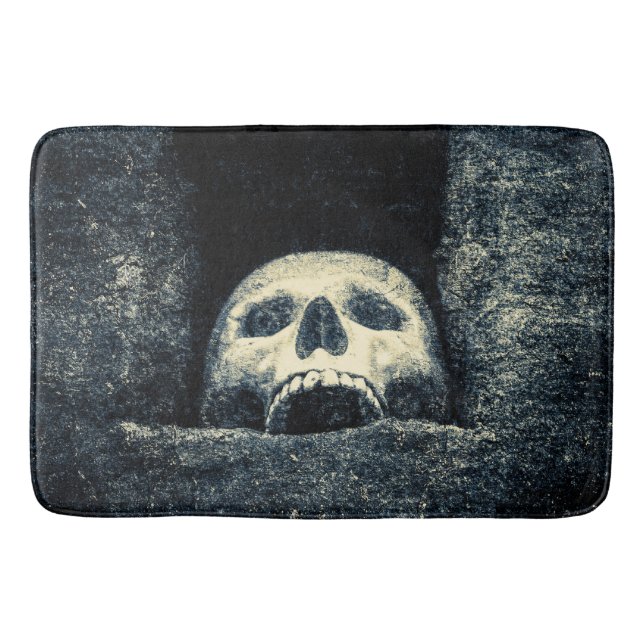 Gothic Halloween Skull Bath Mat (Front)