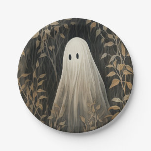 Gothic Halloween Spooky Ghost Paper Plate