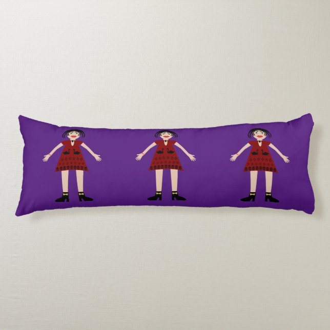 Gothic Halloween Vampire Lady Double Sided Body Pillow (Front)