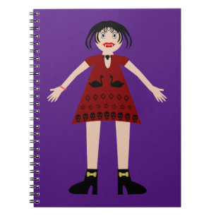 Gothic Halloween Vampire Lady Notebook