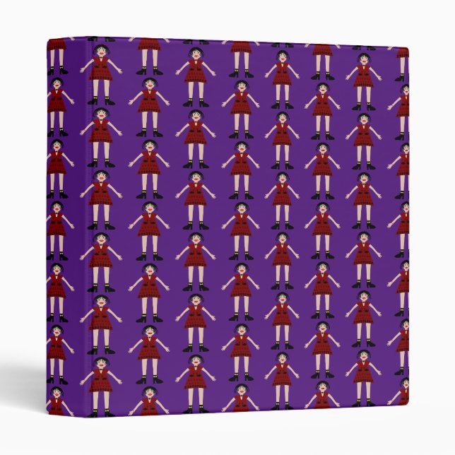 Gothic Halloween Vampire Lady Patterned Binder (Front/Spine)