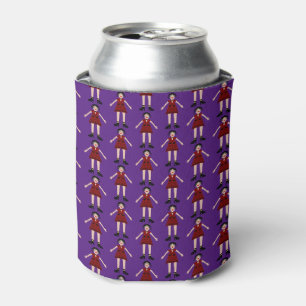 Gothic Halloween Vampire Lady Patterned Can Cooler