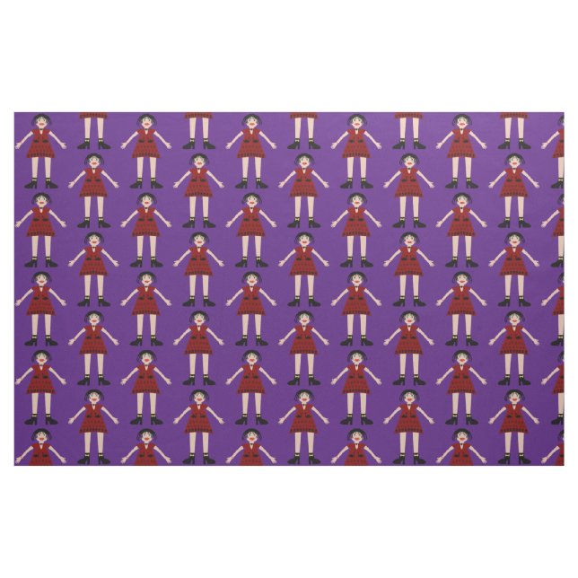 Gothic Halloween Vampire Lady Patterned Fabric (Fat Quarter)