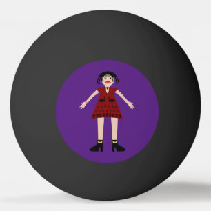 Gothic Halloween Vampire Lady Ping Pong Ball