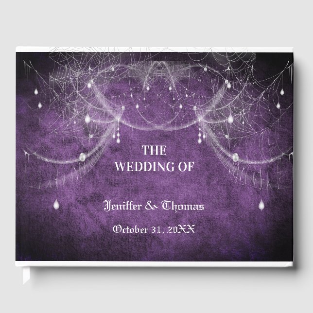 Gothic Halloween wedding guest book (Front)