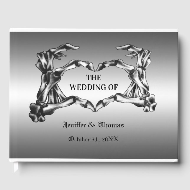 Gothic Halloween wedding guest book (Front)