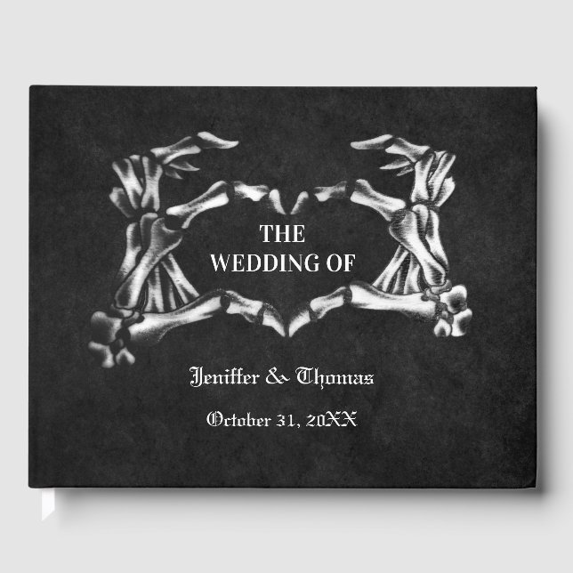 Gothic Halloween wedding guest book (Front)