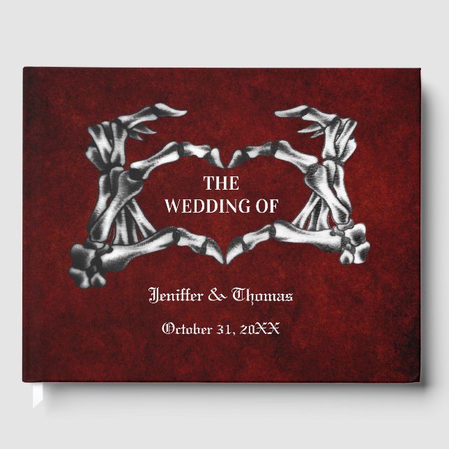 Gothic Halloween wedding guest book (Front)