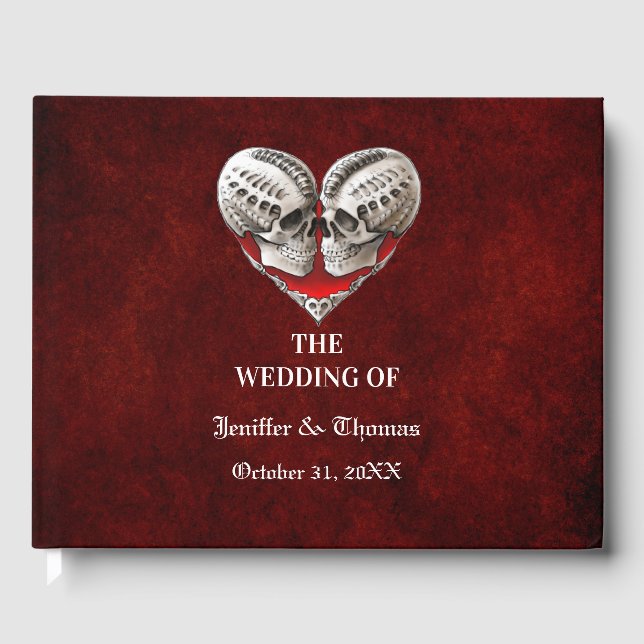 Gothic Halloween wedding guest book (Front)