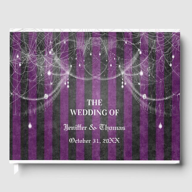 Gothic Halloween wedding guest book (Front)