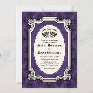 Gothic Halloween Wedding Invitation