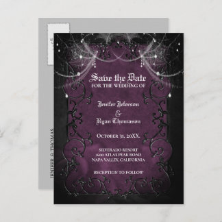 Gothic Halloween wedding invitation