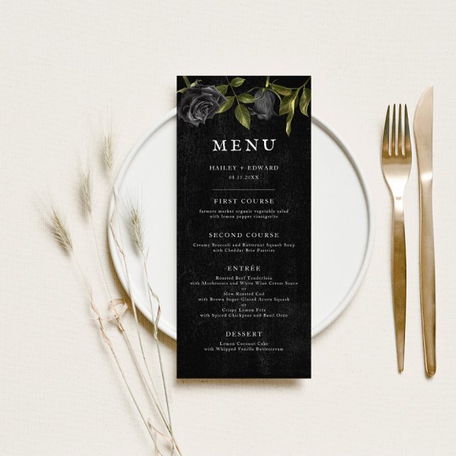 Gothic Halloween Wedding Menu (Creator Uploaded)