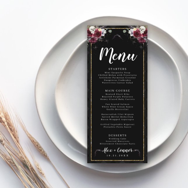 Gothic Halloween Wedding Menu (Creator Uploaded)
