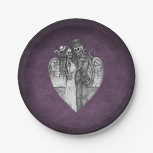 Gothic halloween wedding Plate