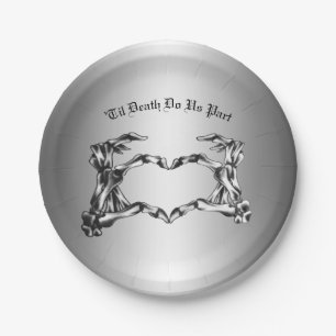 Gothic halloween wedding Plate