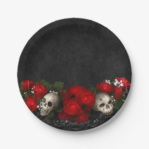 Gothic halloween wedding Plate