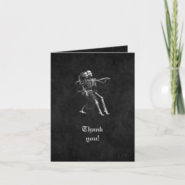 Gothic halloween wedding thank you card (Front)