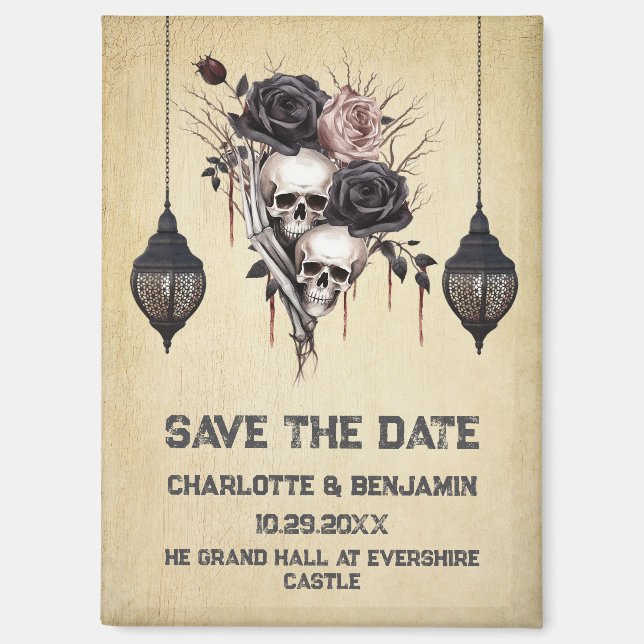 Gothic Halloween Wedding The Save  Magnet (Front)