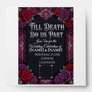 Gothic Halloween Wedding Till Death Do  Envelope