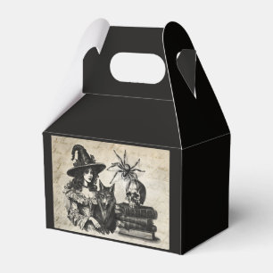 Gothic Halloween witch skull spider wolf Favor Box