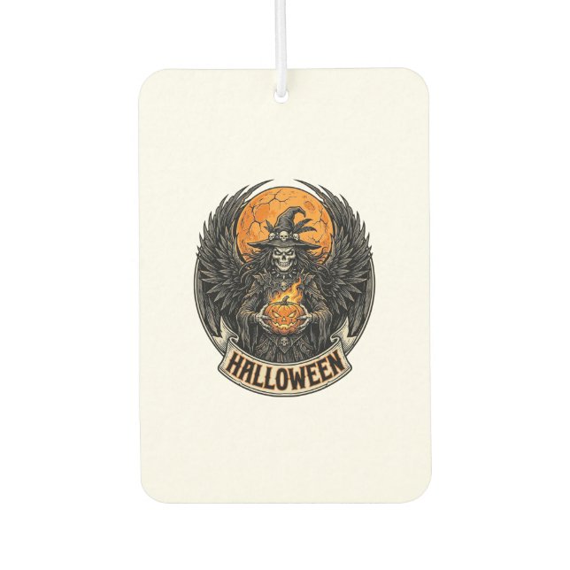 Gothic Halloween Witch Vintage Air Freshener (Front)