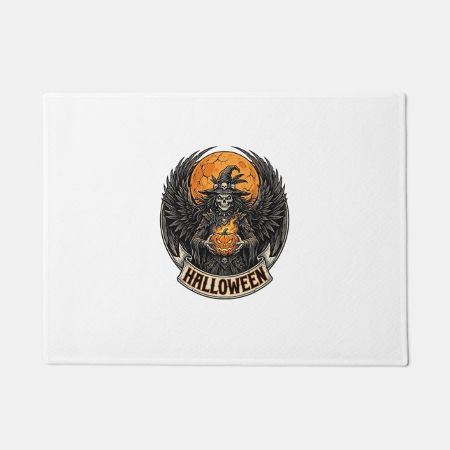 Gothic Halloween Witch Vintage Doormat (Front)
