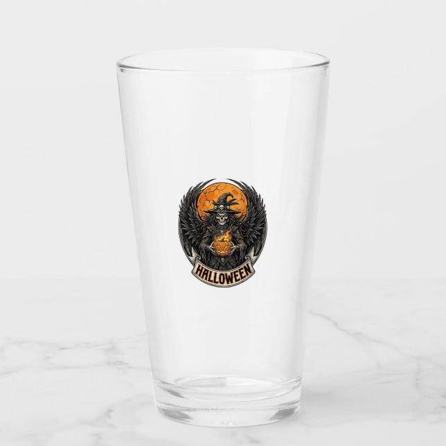 Gothic Halloween Witch Vintage Glass (Front)