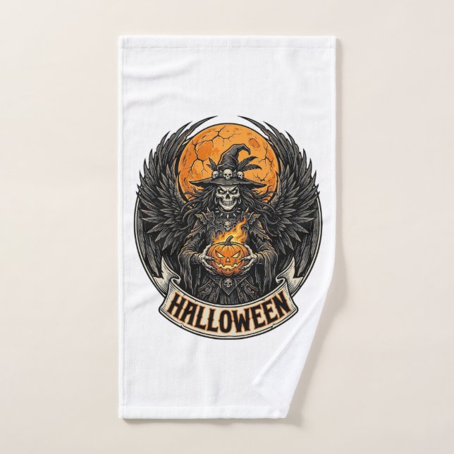 Gothic Halloween Witch Vintage Hand Towel (Hand Towel)