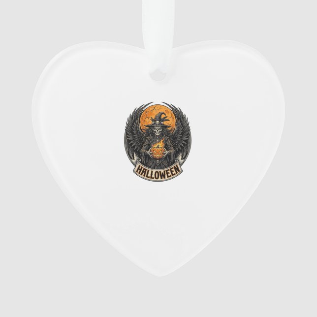 Gothic Halloween Witch Vintage Ornament (Front)