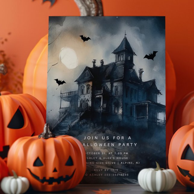 Gothic Haunted House Halloween Invitation (Creator Uploaded)