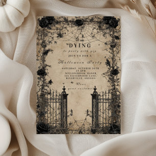 Gothic Haunted Manor Halloween Invitation