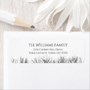 Gothic Haunted Woods Halloween Return Address