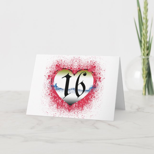 Gothic Heart 16th Card (Front)