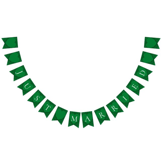 Gothic Heart-Bunting Banner Green & Black 2 (All)