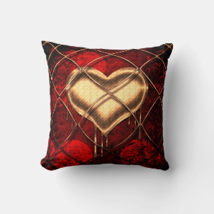 Gothic Heart Custom Throw Pillow