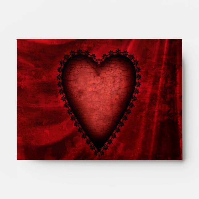Gothic Heart Matching Envelopes (Front)