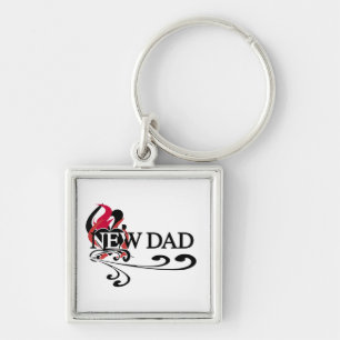 Gothic Heart New Dad T-shirts and Gifts Keychain