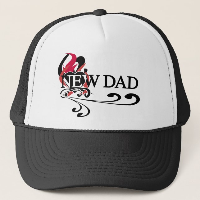 Gothic Heart New Dad Trucker Hat (Front)