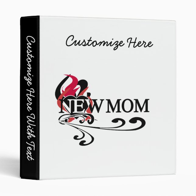 Gothic Heart New Mom T-shirts and Gifts Binder (Front/Spine)