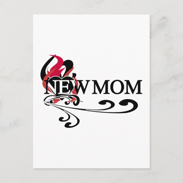Gothic Heart New Mom Tshirts and Gifts Postcard (Front)