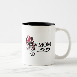 Gothic Heart New Mom Tshirts and Gifts Two-Tone Coffee Mug