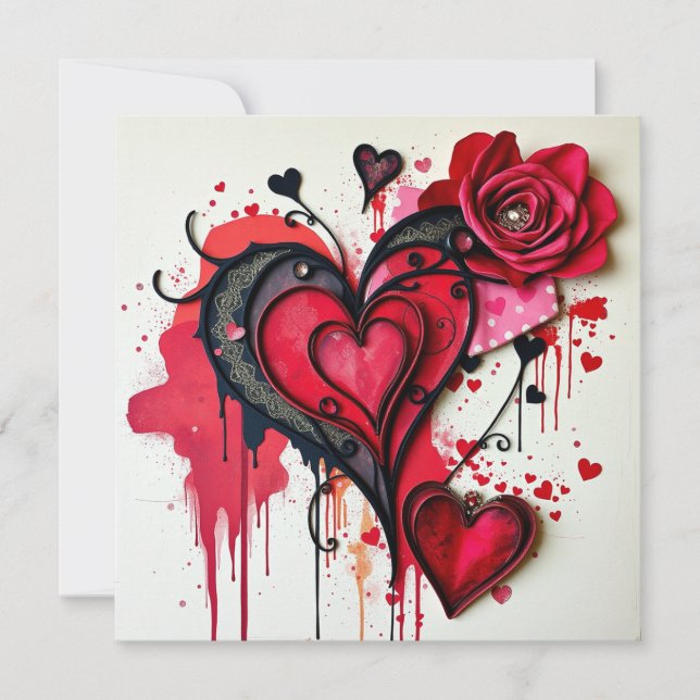 Gothic Heart Note Card (Front)