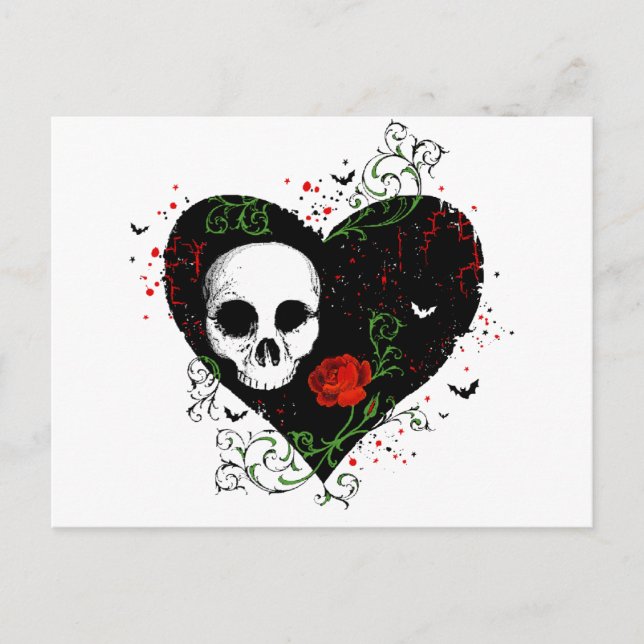 Gothic heart postcard (Front)