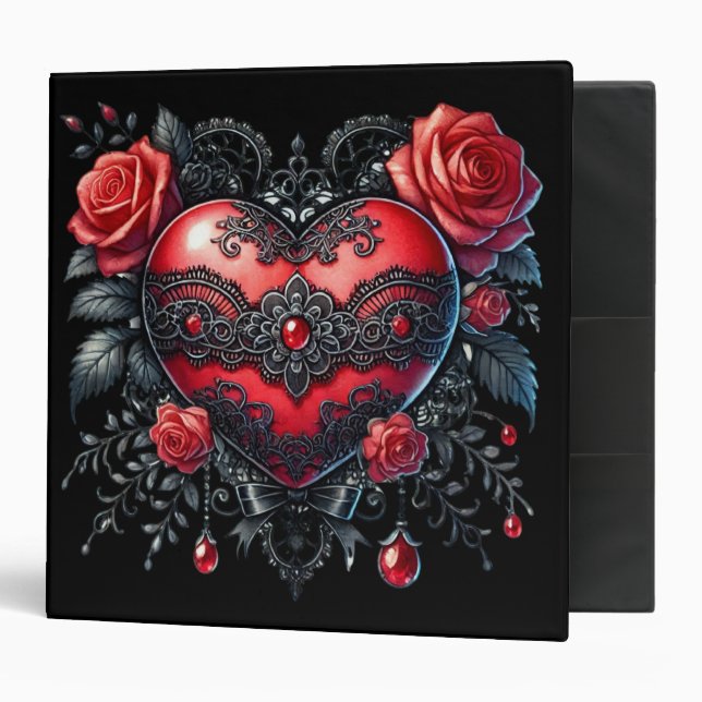 Gothic Heart Valentine Binder (Front/Inside)