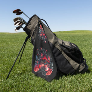 Gothic Heart Valentine Golf Towel