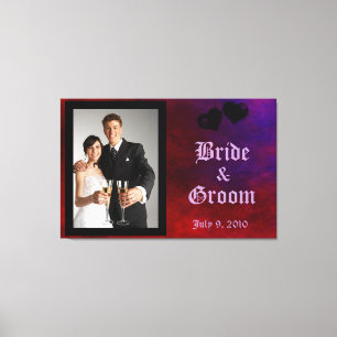 Gothic Heart Wedding Keepsake Canvas